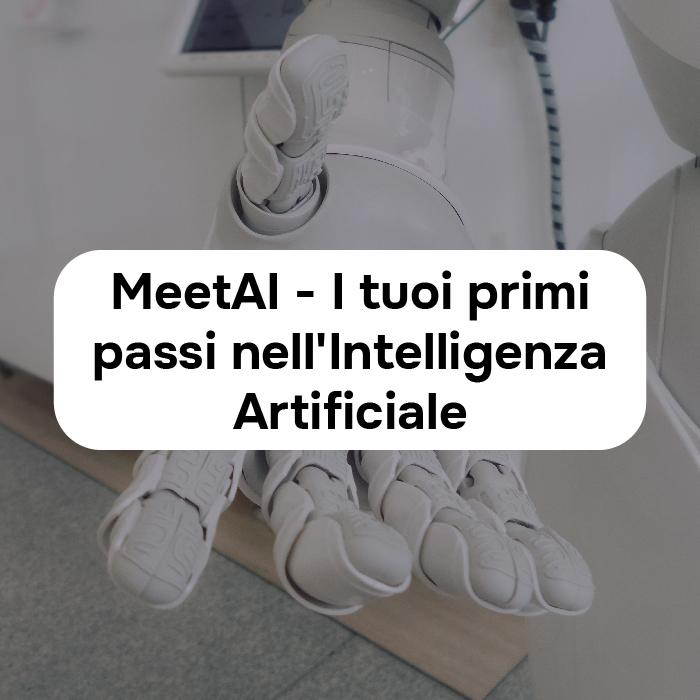 logo dell'iniziativa MeetAI - I tuoi primi passi nell'Intelligenza Artificiale